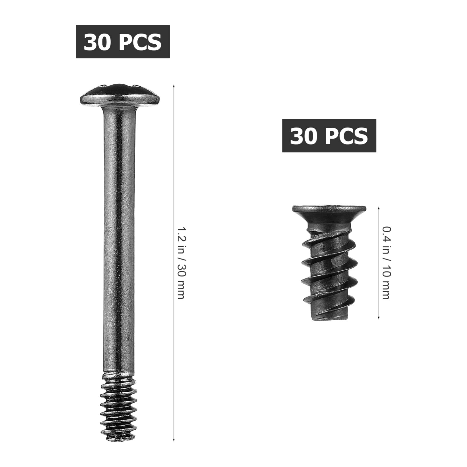 iplusmile Stainless Steel Screws Computer Case Fan Screws, 60Pcs PC Computer Cooling Fan Mount Screws Chassis Fan Screws Set for PC Case Fan CPU Fan