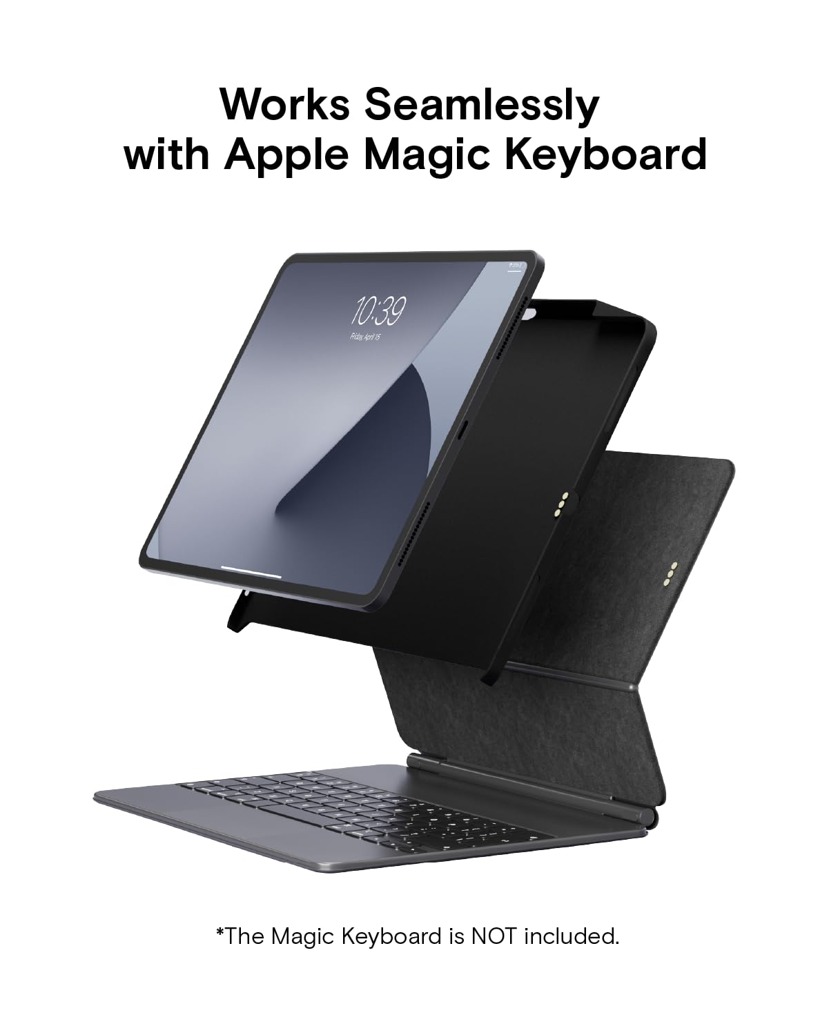 MOFT Snap Case for iPad Pro 12.9 Inch (6th 5th Generation) with Pencil Holder, Magic Keyboard Compatible and Magnetic-Friendly to Connect to Versatile Snap Stands