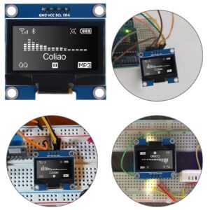 4pcs 1.3" OLED Display Module SPI IIC I2C Serial 128x64 SSH1106 SSD1306 OLED LCD Display LCD Module for Raspberry Pi/AVR/PIC/STM32 (White)