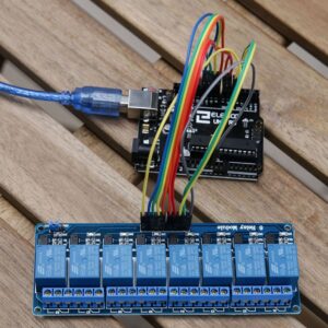 ELEGOO 8 Channel DC 5V Relay Module with Optocoupler Compatible with Arduino UNO R3 MEGA 1280 DSP ARM PIC AVR STM32