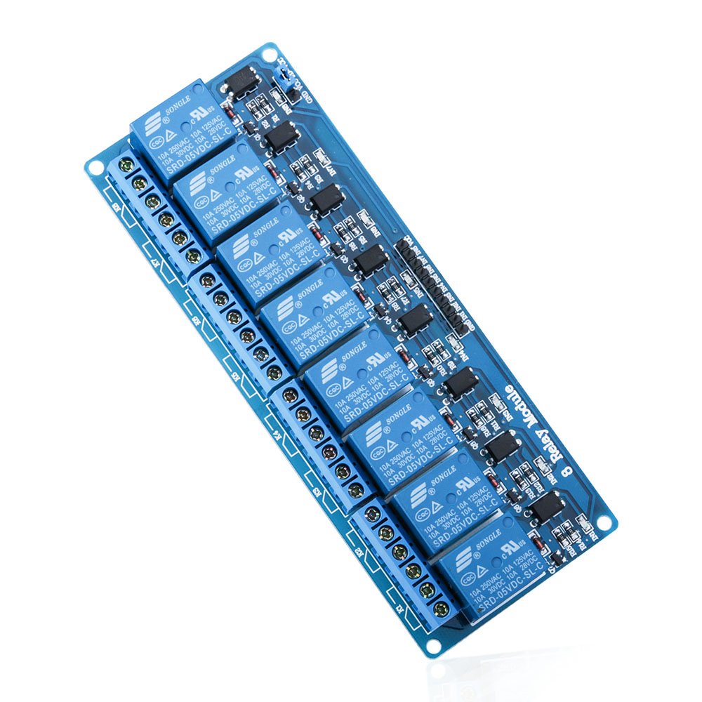 ELEGOO 8 Channel DC 5V Relay Module with Optocoupler Compatible with Arduino UNO R3 MEGA 1280 DSP ARM PIC AVR STM32