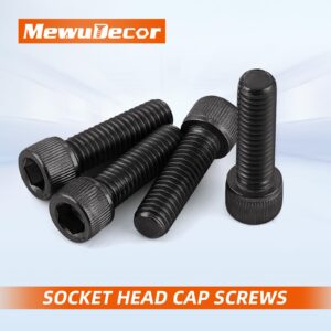 3/8-16 x 1-1/4" Socket Head Cap Screws Cap Bolts, 12.9 Grade Alloy Steel Black Oxide, UNC Coarse Thread Fully Threaded, 10 PCS