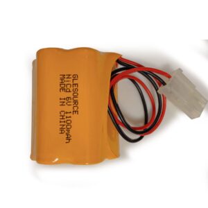 GLESOURCE(2 Pack) 6V 1100mAh Ni-CD Battery Pack Replacement for Aritech 10050205 Lithonia ENB-06006 ENB06006 Prescolite Exit Sign Emergency Light Sharp 51500RS CE140P E82082100