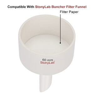 stonylab Quantitative Filter Paper Circles, 100 Pack Fast Speed Cellulose Filter Paper 25 Microns Particle Retention, 56 mm Diameter