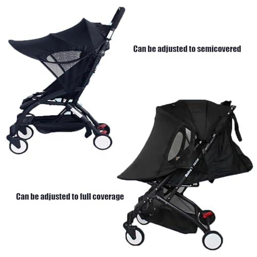 Baby Stroller Sun Shade Cover Universal Stroller Canopy Awning UV Protection Sun Cover for Car Seat Pram Pushchair Sun Shade Baby Buggy Sun Shield Foldable Removable