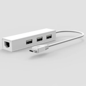 Micro USB to Ethernet Adapter,YOIGO 3-Port USB2.0 Hub with Power Network RJ45 10/100M Support Windows 10,8.1, Surface Pro,Linux,Chromebook Mac OS and OTG