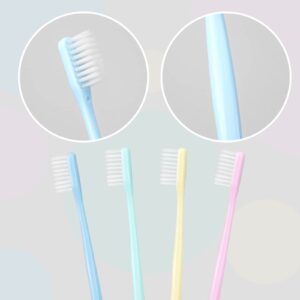 disposable toothbrush, delicate toothbrush bulk, toothbrush in bulk, 4 colors, individually packaged, bulk toothbrush and toothpaste sets are suitable use at hotel, home, travel, camping (40 pieces)