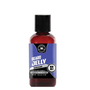 beard bro new beard jelly/non - oily leave-in beard conditioner and softener / 3.4 ounce travel size squeeze bottle (barbershop)