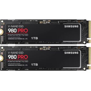 samsung mz-v8p1t0b/am 980 pro pcie 4.0 nvme ssd 1tb - (2-pack)