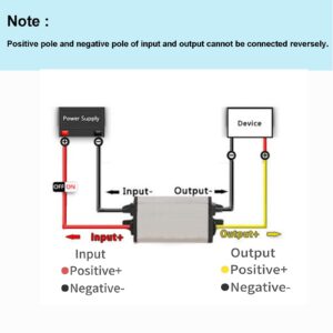 12v to 3v Converter DC Step Down Buck Voltage Regulator DC Transformer Power Supply 3A 9W Waterproof Car Converter Compatible with Led Light Car Truck Boat