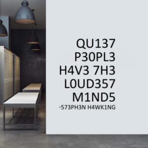 stephen hawking wall decal vinyl sticker quiet people have the loudest minds scientist quote science wall decals sign classroom peel and stick decal home education kids room hawking wall art stencil decor mural removable poster 1330