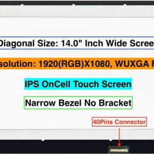 EM EMAJOR TECH New Screen Replacement for Lenovo FRU 5D11A22491 1920X1080 FHD OnCell Touch Replacement LED Screen Display with Set of Adhesive Tape