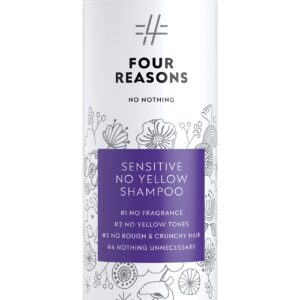 Four Reasons No Nothing Sensitive No Yellow Shampoo - Unscented Silver Shampoo for Blonde Hair | 100% Vegan | 300 ml