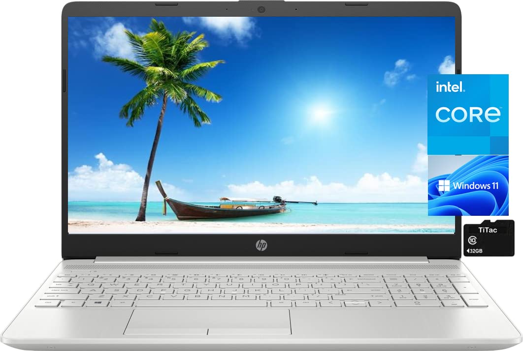 HP 2022 Notebook 15 Laptop, 15.6" HD Display, Intel Celeron N4120 Processor, 16GB DDR4 Memory, 256GB SSD, Webcam, USB Type-C, RJ-45, HDMI, Long Battery Life, Windows 11 Home, Silver