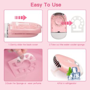 mlogiroa Lash Fan Mini Portable Eyelash Fan Handheld Lash Fan Dryer for Eyelash Extensions Rechargeable USB C Eyelash Dryer Air Cooling Blower Fan with Built in Sponge Lash Extension Application