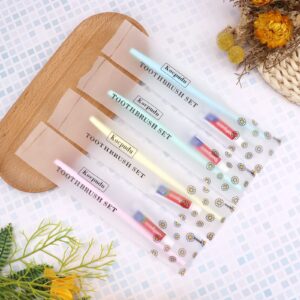 disposable toothbrush, delicate toothbrush bulk, toothbrush in bulk, 4 colors, individually packaged, bulk toothbrush and toothpaste sets are suitable use at hotel, home, travel, camping (40 pieces)