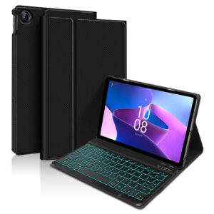 xiwmix lenovo tab m10 plus backlit keyboard case 10.6 inch 3rd gen 2022, slim case lightweight smart tablet cover with magnetically detachable wireless bluetooth keyboard for lenovo tab m10 plus 10.6"