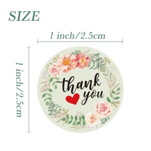 Thank You Stickers in 36 Designs, 2500 Pcs 1 Inch Thank You Stickers Labels for Envelopes, Bubble Mailers and Gift Bags Packaging for Small Business (Floral Style)