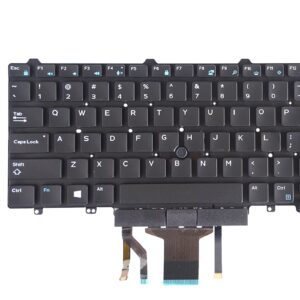 SUNMALL Replacement Keyboard with Backlit and Trackpoint Compatible with Dell Latitude E5550 E5570 E5580 E5590 E5591 5550 5570 5580 5590 5591,Precision 3510 3520 7510 7520 7710 7720