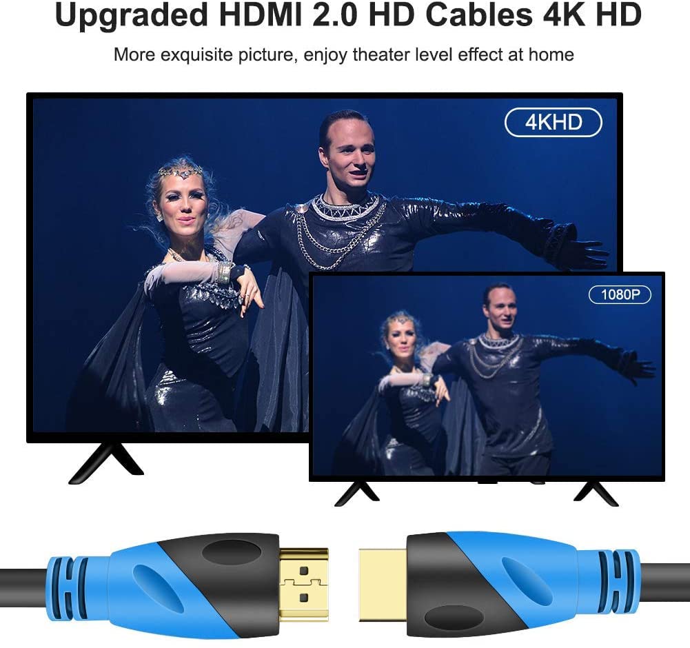 Rommisie 4K HDMI 125 FT Cable (HDMI 2.0,18Gbps) Ultra High Speed Gold Plated Connectors,Ethernet HDMI Cord, 4K@60HZ 2K 1080P 3D ARC Compatible with UHD TV Monitor Laptop Xbox PS4/PS5 ect(36m)