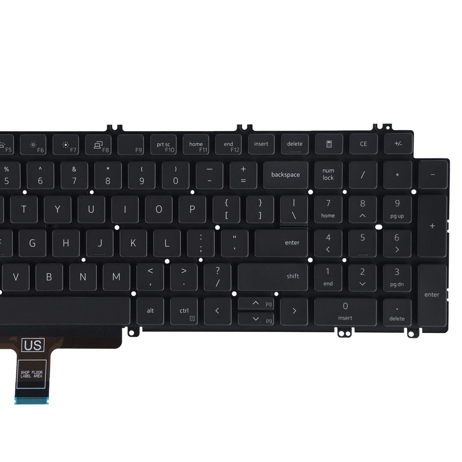 SUNMALL Replacement Keyboard Compatible with Dell Latitude 5520 5521 Precision 3560 3561 with Backlit