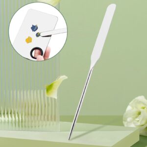 MERIGLARE Stainless Steel Makeup s for Professional, Beginner 161mm Long Facial Mixing Stick (Silver) Fine Workmanship Stylish Durable