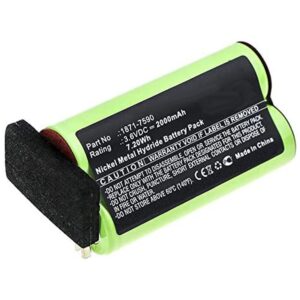 mpf products 2000mah ni-mh 1871-7590, 1871-7591 battery replacement compatible with moser chromstyle 1871, wahl super cordless 1872 hair clippers