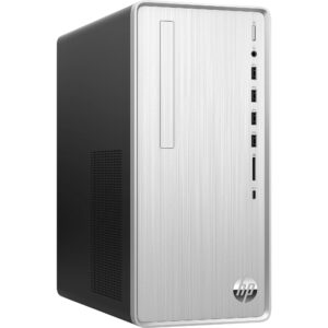 HP 2022 Newest Pavilion Desktop, AMD Ryzen 5 5600G, AMD Radeon Graphics, 16GB RAM, 512GB PCIe SSD + 1TB HDD, Wi-Fi, Bluetooth, USB Type-C, HDMI, VGA, Windows 11 Home, Silver