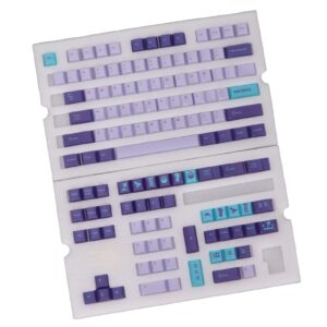 PBT Keycaps, 128 Keys English Keycap Cherry Height DIY Keycaps Fadeless Custom Keycaps for Mechanical Gaming Keyboard(Vaporwave)