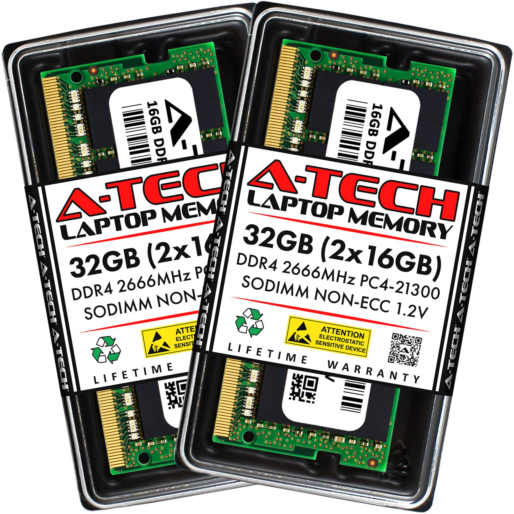 A-Tech 32GB Kit (2x16GB) RAM for Dell OptiPlex 7780, 7480, 5480, 3280 All-in-One Desktops | DDR4 2666 MHz SODIMM PC4-21300 Memory Upgrade