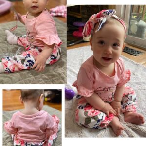 Newborn Baby Girl Clothes Big Sister Little Sister Matching Outfits Infant Romper Floral Pants Toddler Girls Clothing Sets