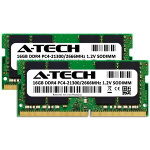 A-Tech 32GB Kit (2x16GB) RAM for Dell OptiPlex 7780, 7480, 5480, 3280 All-in-One Desktops | DDR4 2666 MHz SODIMM PC4-21300 Memory Upgrade