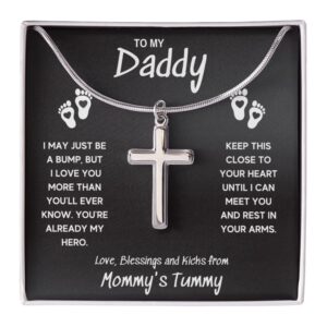 fg family gift mall pregnancy announcement for dad to be baby shower present to my daddy new dad gifts for men baby announcements ideas first time parents gifts (standard box, daddy hero)