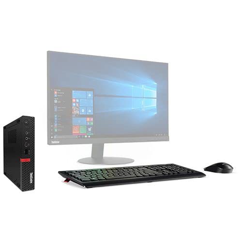 Lenovo ThinkCentre M720q Tiny Desktop Intel i7-9700T up to 4.30GHz 32GB DDR4 New 1TB NVMe SSD Built-in AX210 Wi-Fi 6E BT Dual Monitor Support Wireless Keyboard and Mouse Win11 Pro (Renewed)