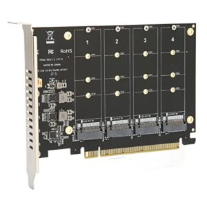 gaeirt nvme   card, high speed pcie x16 interface m.2 ssd adapter full speed signal for 4 nvme pcie protocol ssds for pcie3.0 4.0