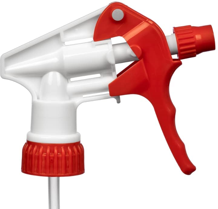 Decony Heavy Duty Replacement Trigger Sprayer Nozzles Industrial and Commercial Cleaning Chemical Resistant for 16oz / 32oz Spray Bottle W/Adjustable 9.25" Dip Tube for 28/400-12 pc.