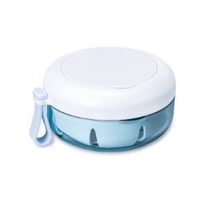 Denture cup, Definitely No-Leak Denture Bath Box for Traveling Perfectly, Denture Cup with Strainer & Mirror(White)