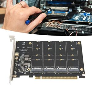 Gaeirt NVME   Card, High Speed PCIE X16 Interface M.2 SSD Adapter Full Speed Signal for 4 NVME PCIe Protocol SSDs for PCIE3.0 4.0