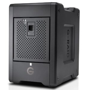 sandisk professional g-raid shuttle 4-bay thunderbolt 3 raid array with 80tb (4x 20tb) removable hdd