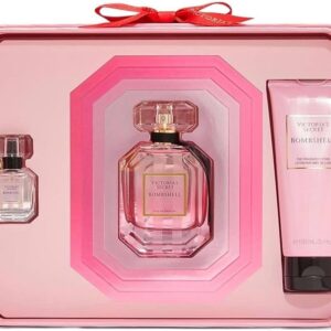 Victoria's Secret Bombshell Women Gift Set 3 Piece Perfume & Fragrance Body Lotion & Rollerball & Body Wash