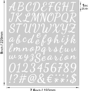 12 Sheets 1000 Pieces Self Adhesive Vinyl Letter Number Stickers Kit, Alphabet Number Stickers, Decals for Sign, Kitchen,Door, Business, Address Number 6 Black 6 White