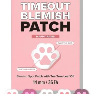 I DEW CARE Hydrocolloid Acne Pimple Patch - Timeout Blemish Happy Paws | Korean Cute Acne Patches | zit patches for face and skin, 36 Count (14mm), Facial Stickers, Absorbing with Tea Tree Leaf Oil