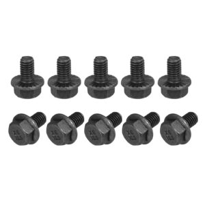 uxcell m6-1x10mm hex serrated flange bolts 10.9 grade carbon steel screws 20pcs