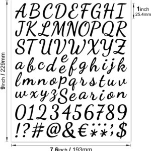 12 Sheets 1000 Pieces Self Adhesive Vinyl Letter Number Stickers Kit, Alphabet Number Stickers, Decals for Sign, Kitchen,Door, Business, Address Number 6 Black 6 White