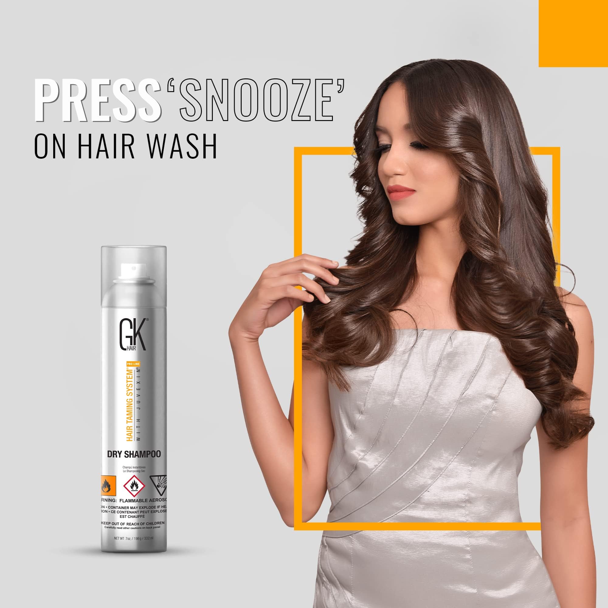 GK HAIR Global Keratin Waterless Dry Shampoo (7 Fl Oz/332ml) No Residue Spray for Fine, Oily and All Hair Types - Removes Flaking, Dandruff and Excess Oil - Sulfate Paraben Free - For Women and Men