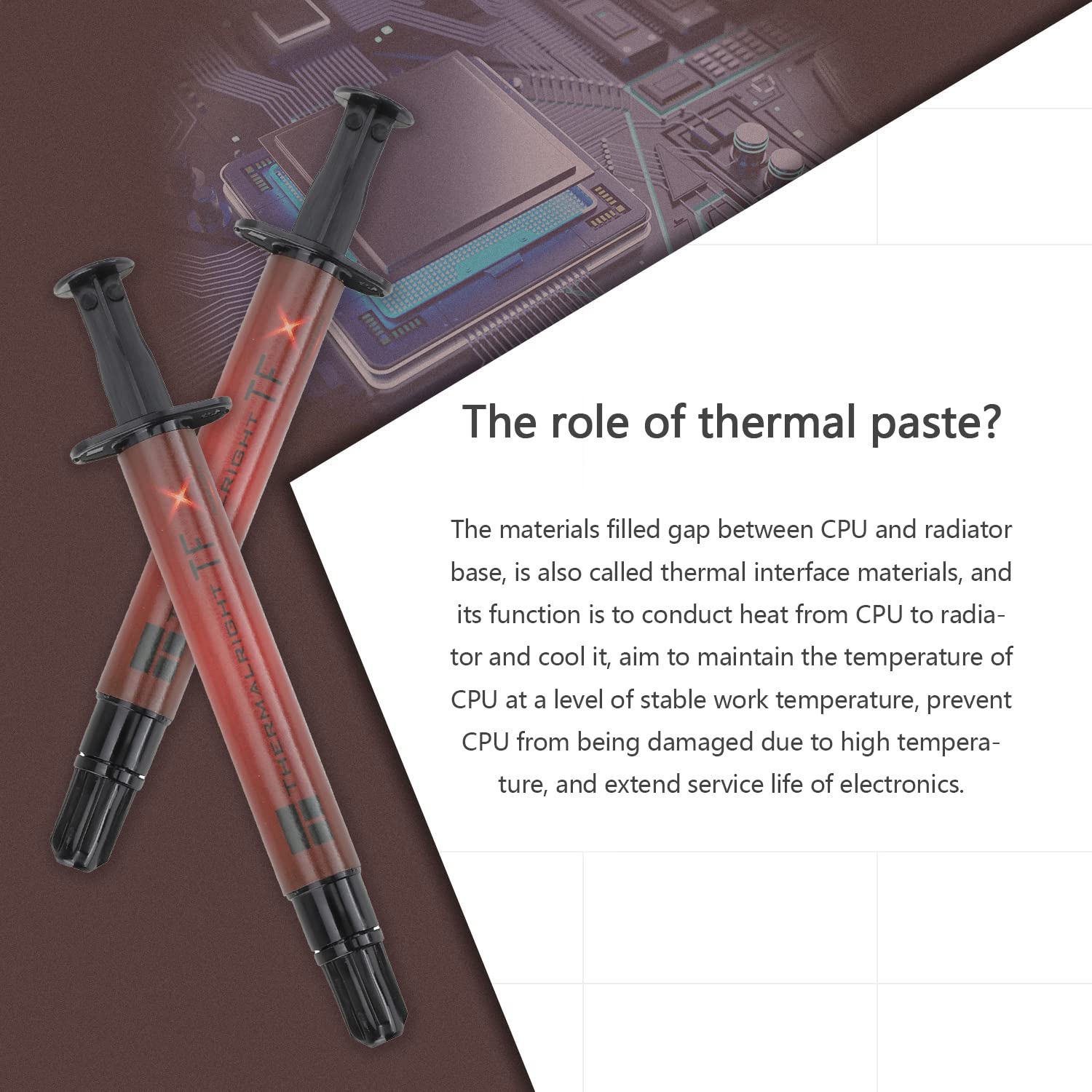 Thermalright TFX 2g Thermal Paste Heat Sink Compound 14.3W/m.k, 2 Grams, Graphic Card CPU Thermal Grease, Laptop Thermal Grease