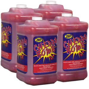 zep cherry bomb hand cleaner - 1 gallon (case of 4) 95124 - removes stubborn industrial soils such as grease, tar, carbon, asphalt, inks, resins, paints and adhesives