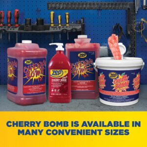 Zep Cherry Bomb Hand Cleaner - 1 Gallon (Case of 4) 95124 - Removes Stubborn Industrial Soils Such As Grease, Tar, Carbon, Asphalt, Inks, Resins, Paints and Adhesives