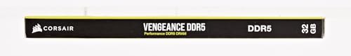 CORSAIR VENGEANCE DDR5 RAM 32GB (2x16GB) 6000MHz CL36 Intel XMP iCUE Compatible Computer Memory - Black (CMK32GX5M2B6000C36)