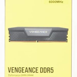 CORSAIR VENGEANCE DDR5 RAM 32GB (2x16GB) 6000MHz CL36 Intel XMP iCUE Compatible Computer Memory - Black (CMK32GX5M2D6000C36)